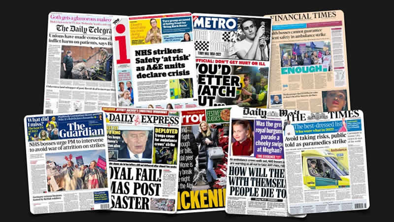  21 Aralık Çarşamba: İngiltere gazetelerinden öne çıkan manşetler