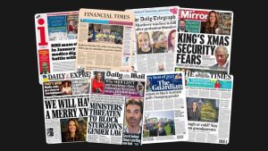 23 Aralık Cuma: İngiltere gazetelerinden öne çıkan manşetler