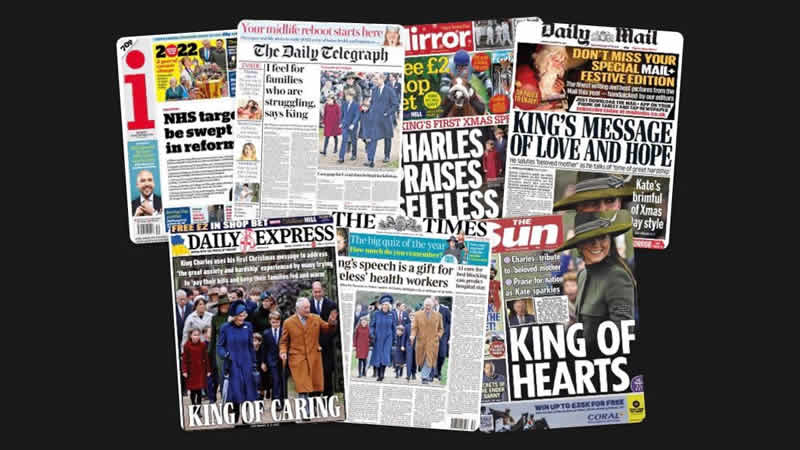  26 Aralık Pazartesi: İngiltere gazetelerinden öne çıkan manşetler