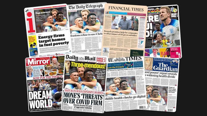  5 Aralık Pazartesi: İngiltere gazetelerinden öne çıkan manşetler