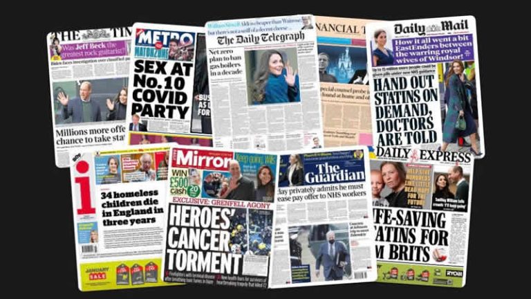 13 Ocak Cuma: İngiltere gazetelerinden öne çıkan manşetler