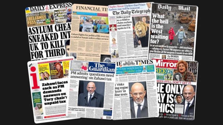 24 Ocak Salı: İngiltere gazetelerinden öne çıkan manşetler