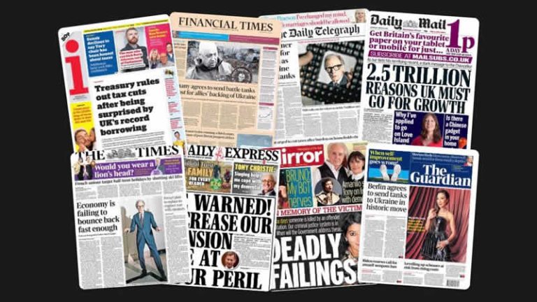 25 Ocak Çarşamba: İngiltere gazetelerinden öne çıkan manşetler