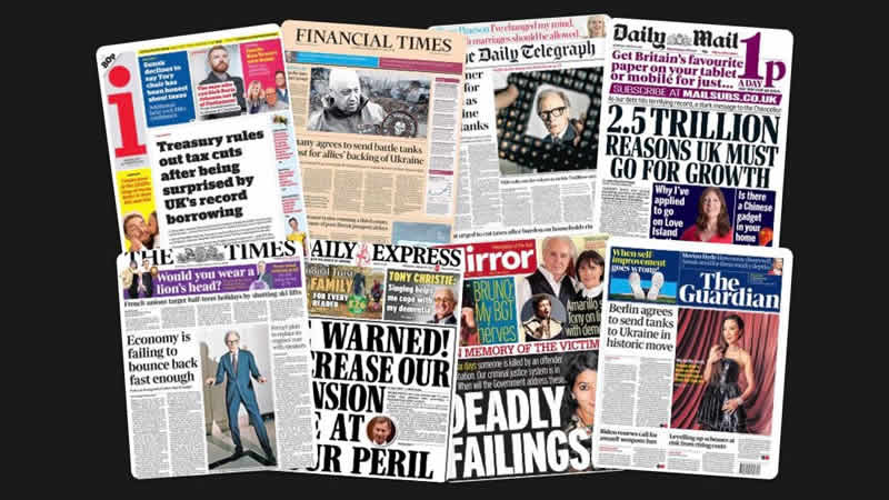 25 Ocak Çarşamba: İngiltere gazetelerinden öne çıkan manşetler