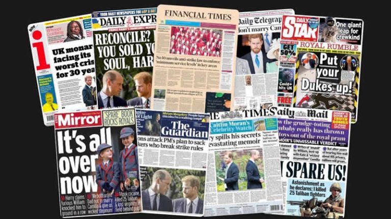 6 Ocak Cuma: İngiltere gazetelerinden öne çıkan manşetler