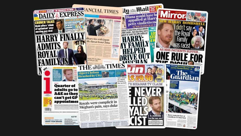 9 Ocak Pazartesi: İngiltere gazetelerinden öne çıkan manşetler