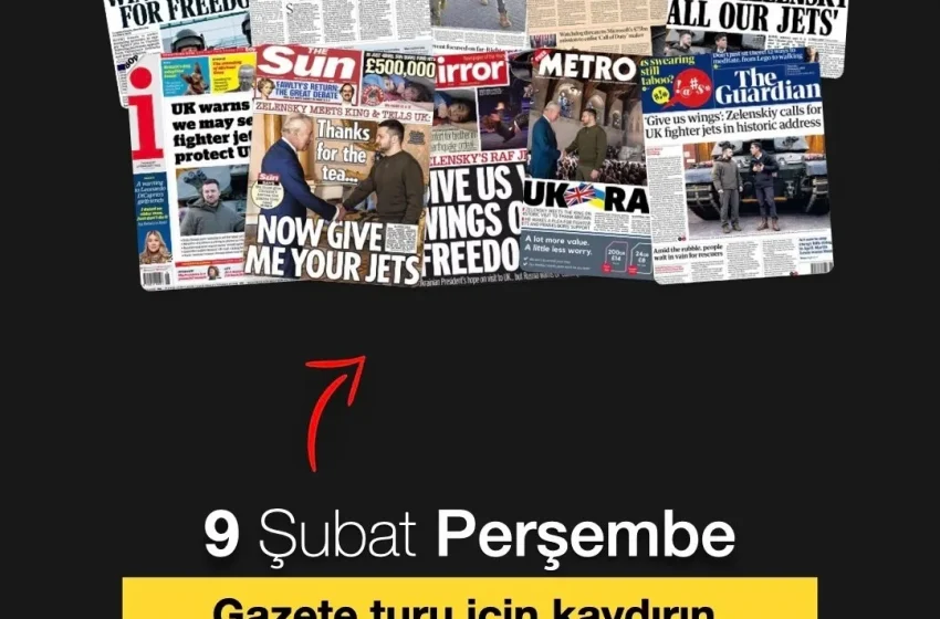  9 Şubat Perşembe: İngiltere gazetelerinden öne çıkan manşetler