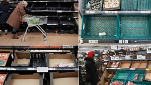 İngiltere’de meyve sebze rafları boşaldı