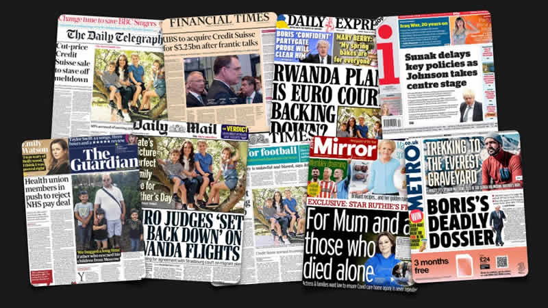 20 Mart Pazartesi: İngiltere gazetelerinden öne çıkan manşetler