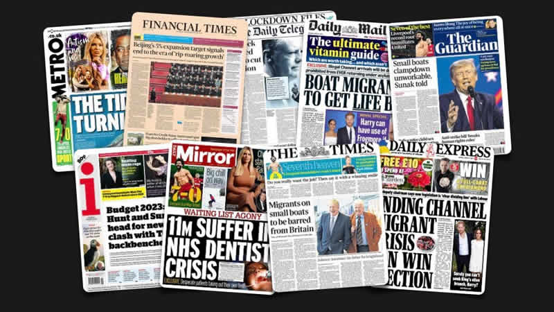  6 Mart Pazartesi: İngiltere gazetelerinden öne çıkan manşetler