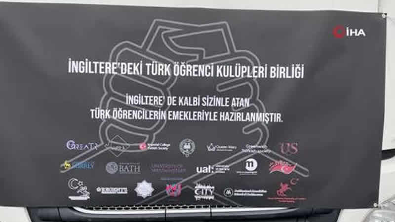 İngiltere’deki 24 üniversiteden Türkiye’ye 3 tır yardım