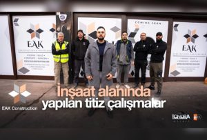 İnşaat alanında yapılan titiz çalışmalar…