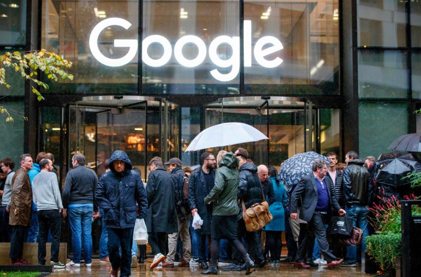  Google çalışanları Londra’da iş bıraktı