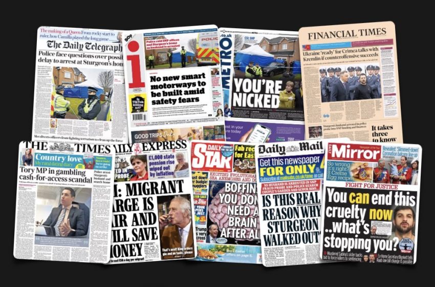  6 Nisan Perşembe: İngiltere gazetelerinden öne çıkan manşetler