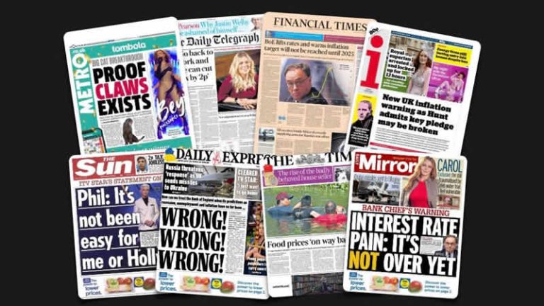 12 Mayıs Cuma: İngiltere gazetelerinden öne çıkan manşetler