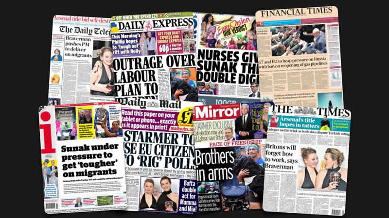 15 Mayıs Pazartesi: İngiltere gazetelerinden öne çıkan manşetler