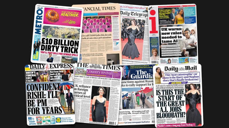 19 Mayıs Cuma: İngiltere gazetelerinden öne çıkan manşetler