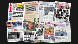 26 Mayıs Cuma: İngiltere gazetelerinden öne çıkan manşetler