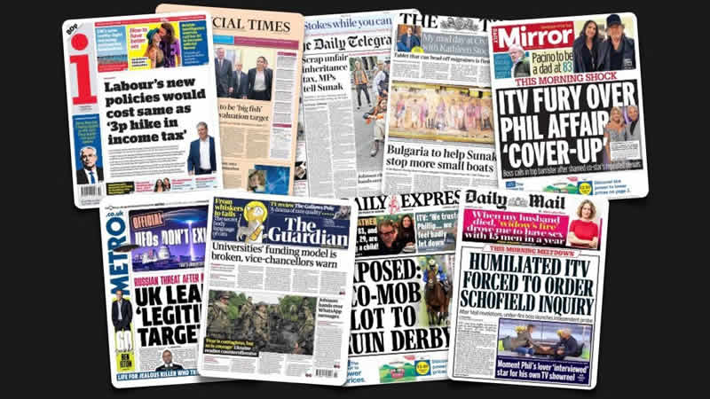 1 Haziran Perşembe: İngiltere gazetelerinden öne çıkan manşetler