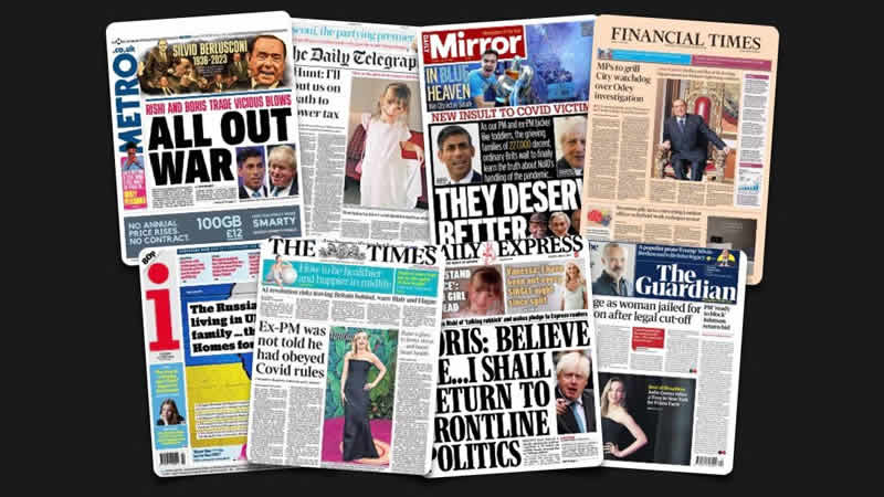  13 Haziran Salı: İngiltere gazetelerinden öne çıkan manşetler