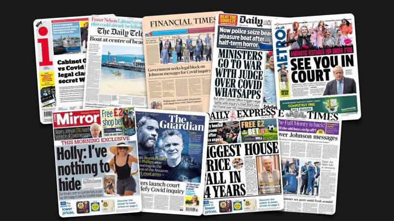 2 Haziran Cuma: İngiltere gazetelerinden öne çıkan manşetler