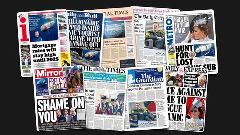  20 Haziran Salı: İngiltere gazetelerinden öne çıkan manşetler