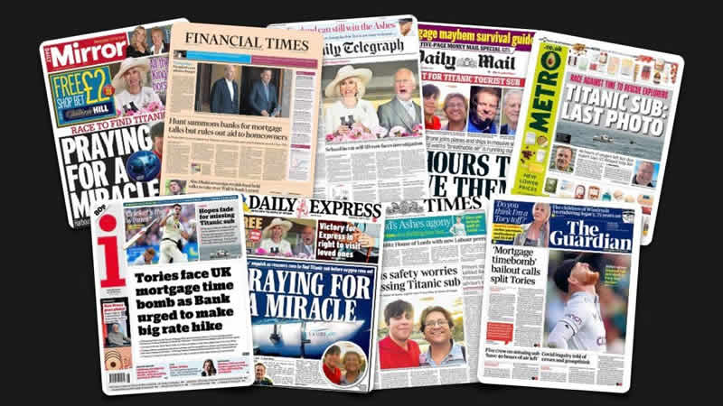  21 Haziran Çarşamba: İngiltere gazetelerinden öne çıkan manşetler