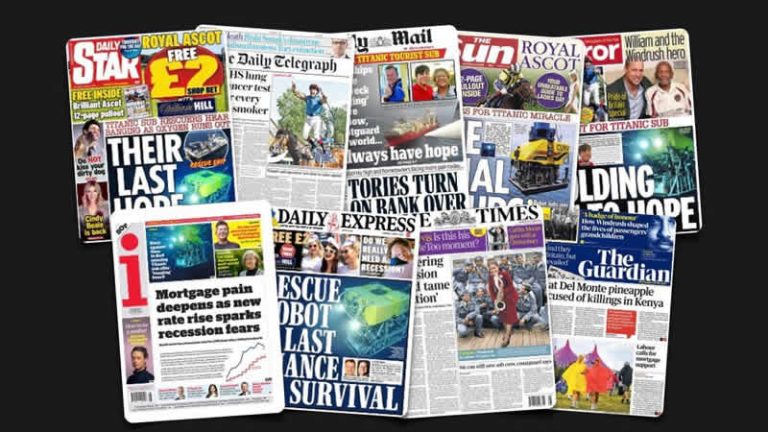 22 Haziran Perşembe: İngiltere gazetelerinden öne çıkan manşetler