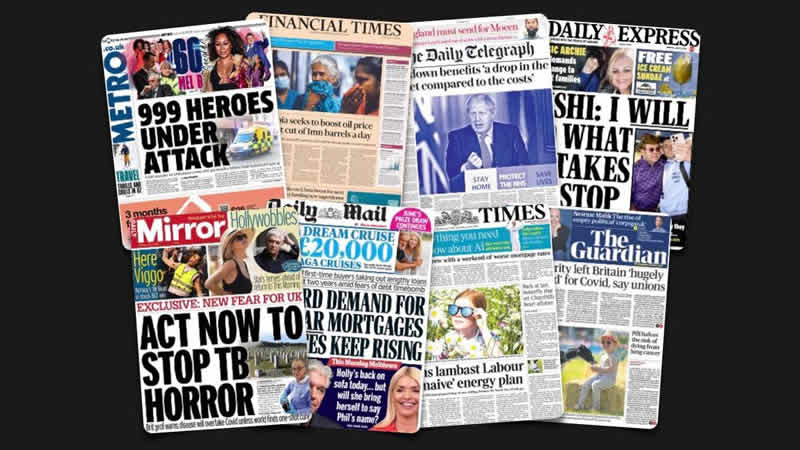  5 Haziran Pazartesi: İngiltere gazetelerinden öne çıkan manşetler