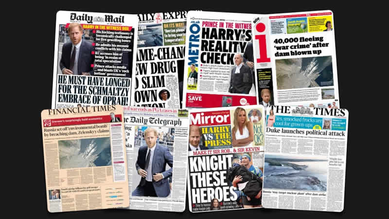  7 Haziran Çarşamba: İngiltere gazetelerinden öne çıkan manşetler