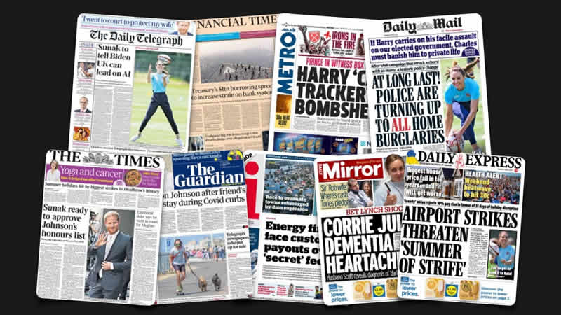  8 Haziran Perşembe: İngiltere gazetelerinden öne çıkan manşetler