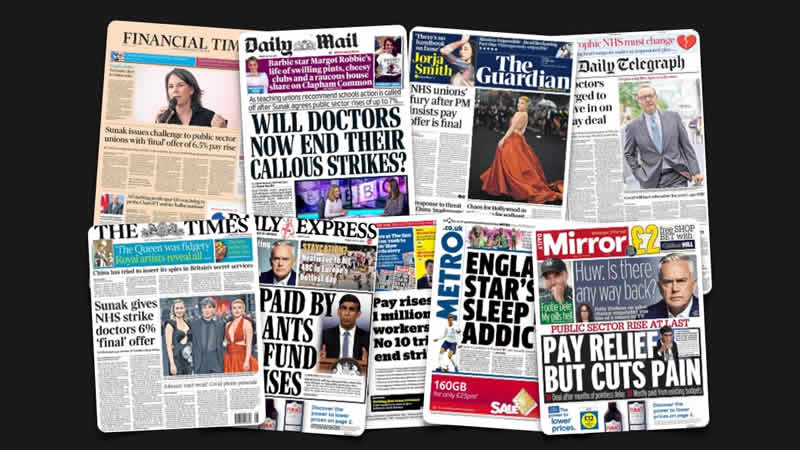  14 Temmuz Cuma: İngiltere gazetelerinden öne çıkan manşetler