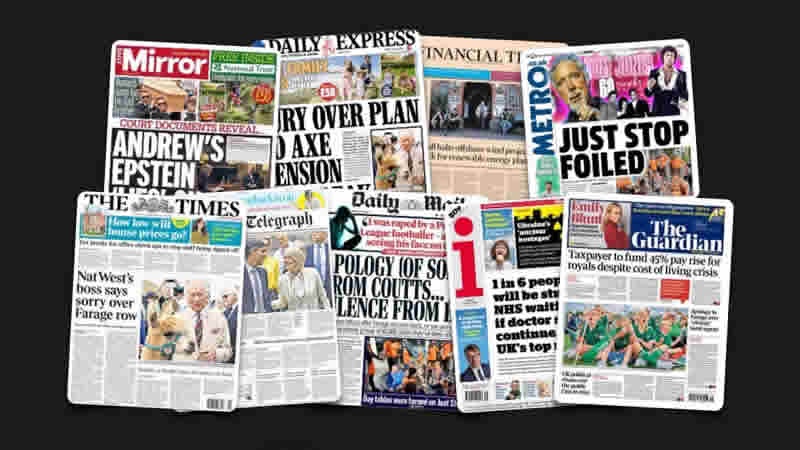  21 Temmuz Cuma: İngiltere gazetelerinden öne çıkan manşetler