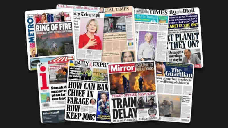 26 Temmuz Çarşamba: İngiltere gazetelerinden öne çıkan manşetler