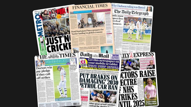  3 Temmuz Pazartesi: İngiltere gazetelerinden öne çıkan manşetler