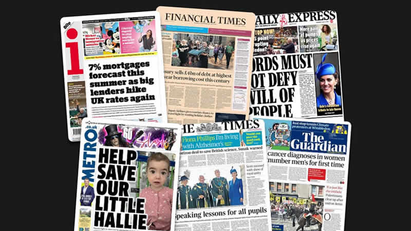 6 Temmuz Perşembe:  İngiltere gazetelerinden öne çıkan manşetler