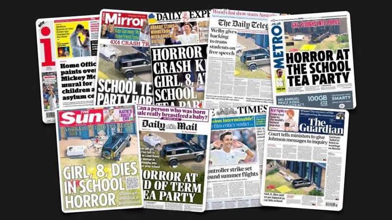  7 Temmuz Cuma: İngiltere gazetelerinden öne çıkan manşetler