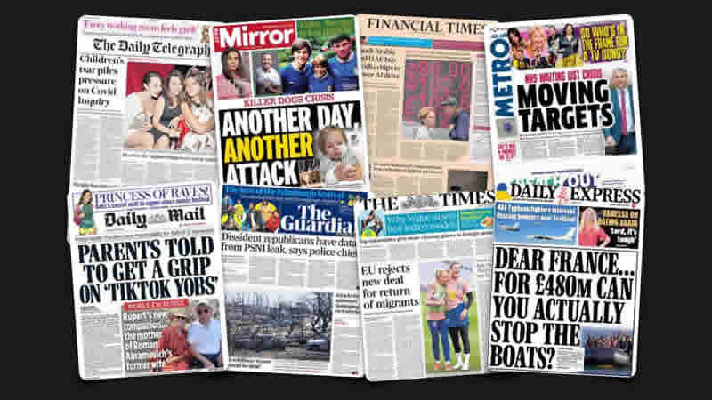  15 Ağustos Salı: İngiltere gazetelerinden öne çıkan manşetler