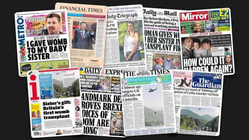  23 Ağustos Çarşamba: İngiltere gazetelerinden öne çıkan manşetler