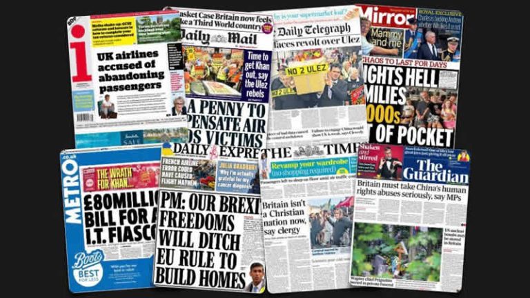 30 Ağustos Çarşamba: İngiltere gazetelerinden öne çıkan manşetler