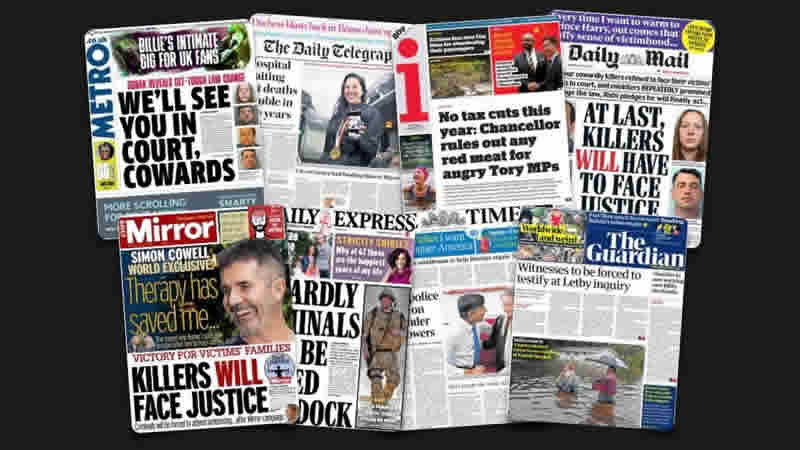  31 Ağustos Perşembe: İngiltere gazetelerinden öne çıkan manşetler