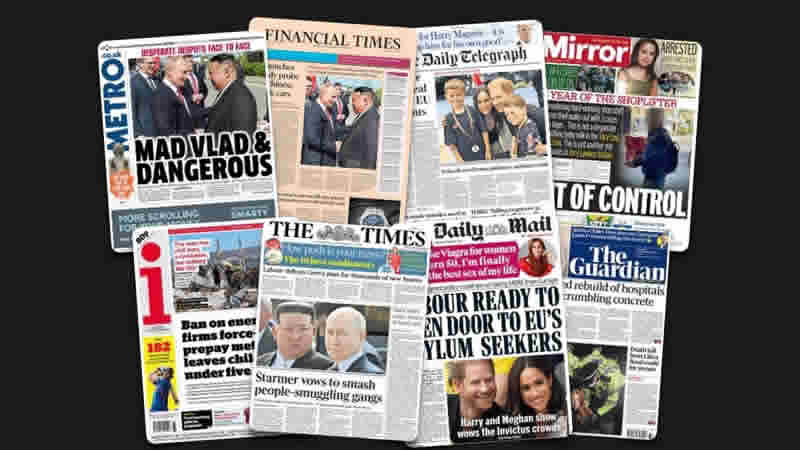 14 Eylül Perşembe: İngiltere gazetelerinden öne çıkan manşetler