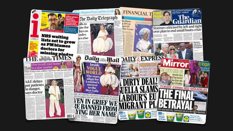  15 Eylül Cuma: İngiltere gazetelerinden öne çıkan manşetler