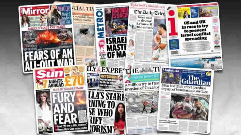 16 Ekim Pazartesi: İngiltere gazetelerinden öne çıkan manşetler