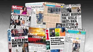 6 Ekim Cuma: İngiltere gazetelerinden öne çıkan manşetler