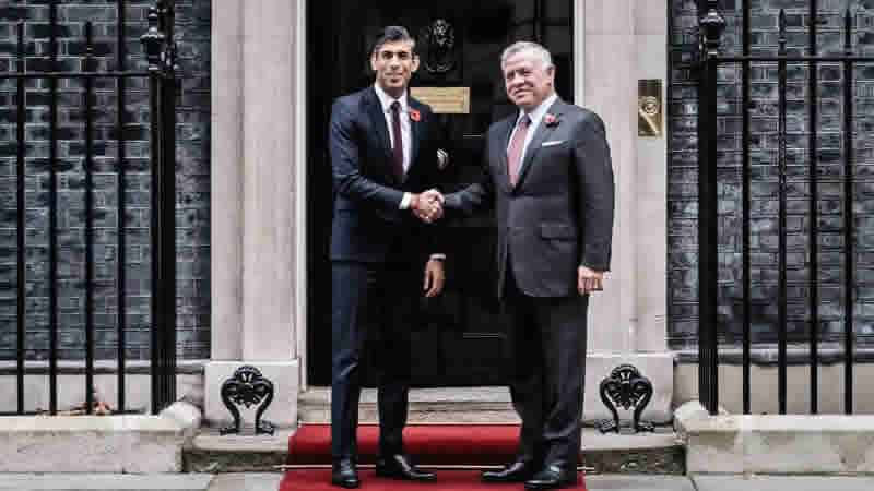 Başbakan Sunak ve Ürdün Kralı 2. Abdullah Londra’da bir araya geldi