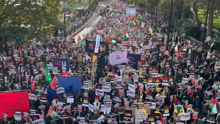 İngiltere’de Filistin’e destek protestoları devam ediyor