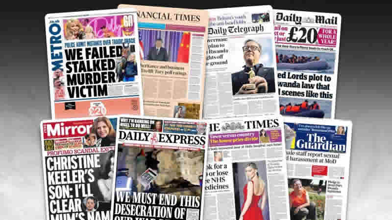  17 Kasım Cuma: İngiltere gazetelerinden öne çıkan manşetler