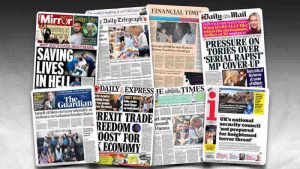 6 Kasım Pazartesi: İngiltere gazetelerinden öne çıkan manşetler
