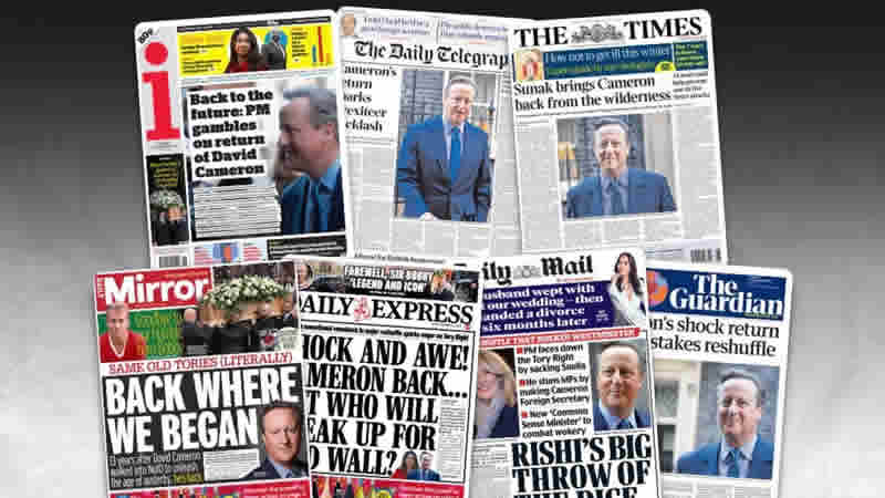 14 Kasım: İngiltere gazetelerinden öne çıkan manşetler